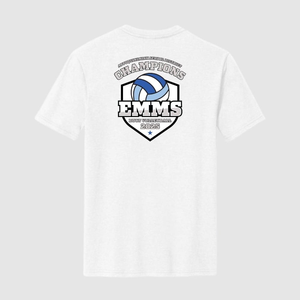 EMMS Boys White Champion Volleyball Shirt